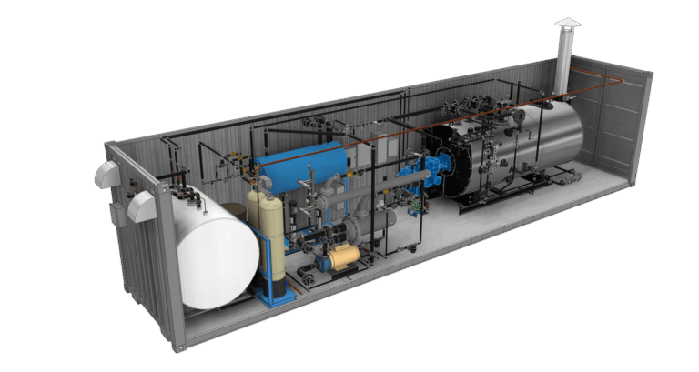 mobile containerized boiler house fevol