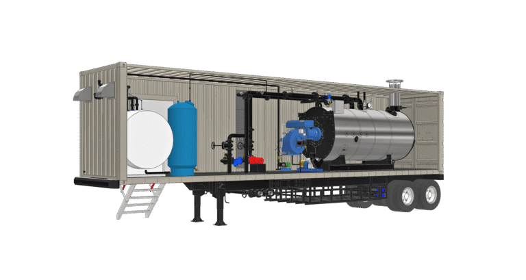 mobile trailer mounted boiler house fevol