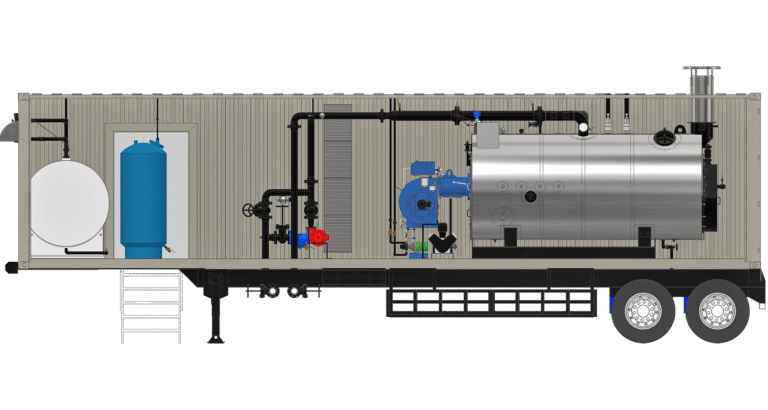 mobile trailer mounted boiler room fevol